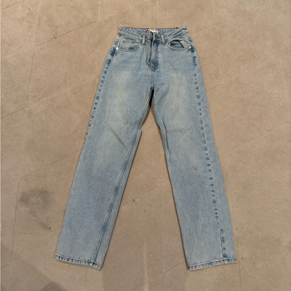 Free people we the free light straight leg denim jeans